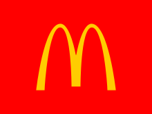 Logotipo de McDonald's con fondo rojo