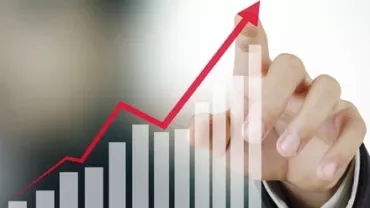 Representación de gráficos de crecimiento con una línea ascendente.