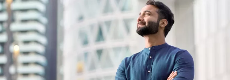 Persona segura y confiada