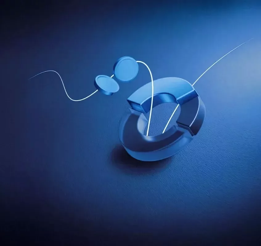 Icono de monedas representando el sector financiero